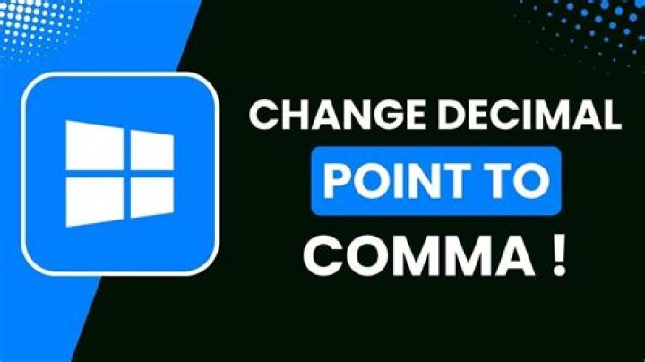 How do I change the decimal point to a comma?