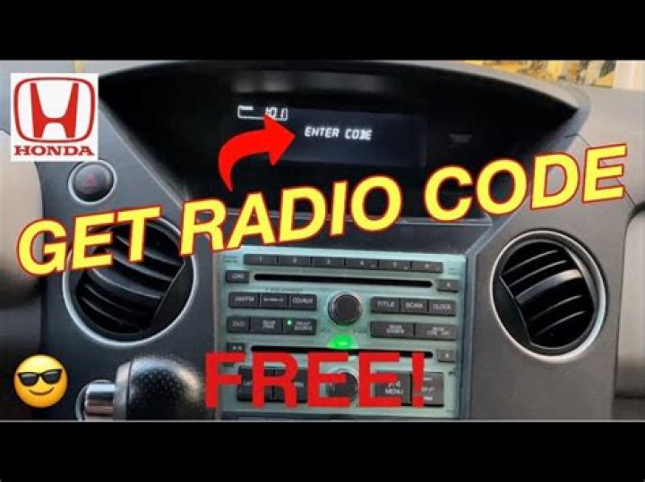 How do I get the radio code for my Honda Accord?