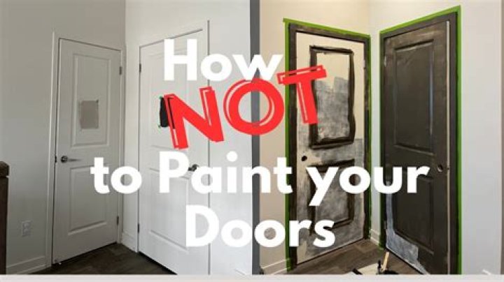 How do you prepare an interior door for painting?