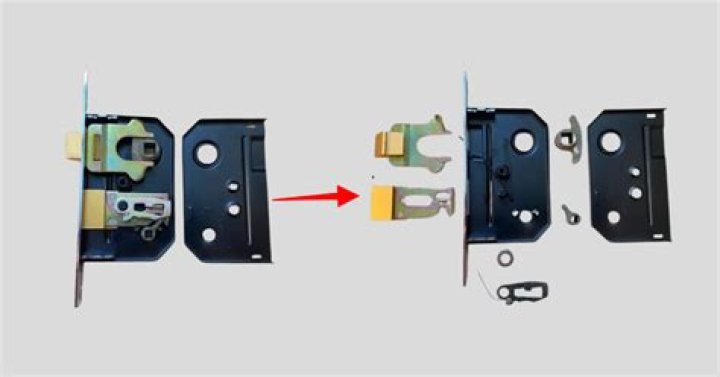 How does a door lock mechanism work?