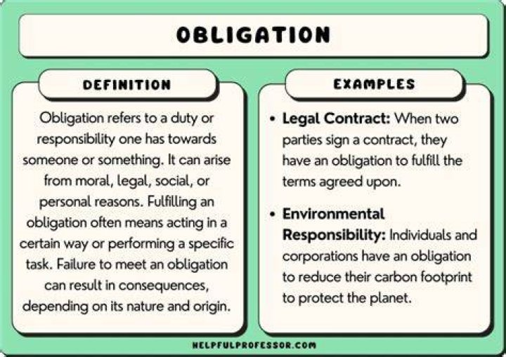 What does it mean to be obligated to do something?