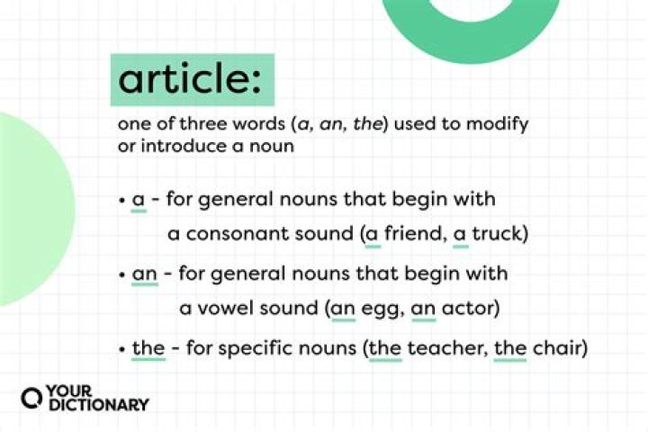 What is the definition of Article 2?