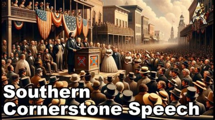 Who gave the cornerstone speech?